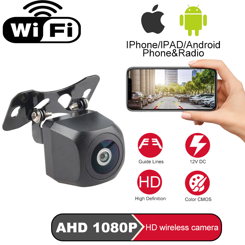 Trail Camera Infrared - Draadloze 1080P HD auto achteruitrijcamera WiFi