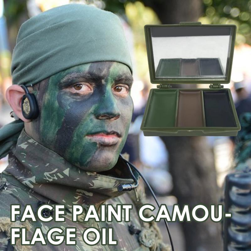 3-kleuren legerfans CS schiete - Camo Face Paint recensie en prijs